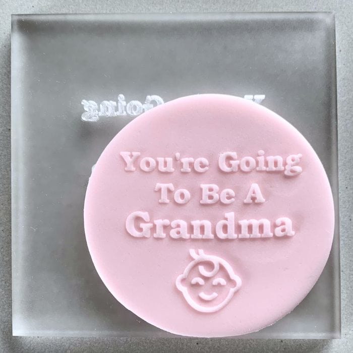 Baby Reveal For Grandpa/Grandma Cookie Stamp