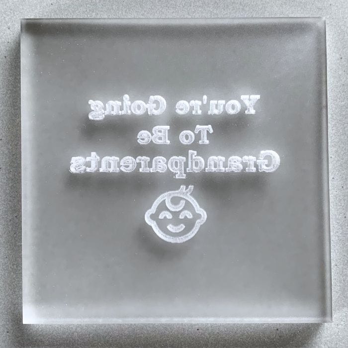 Baby Reveal For Grandpa/Grandma Cookie Stamp