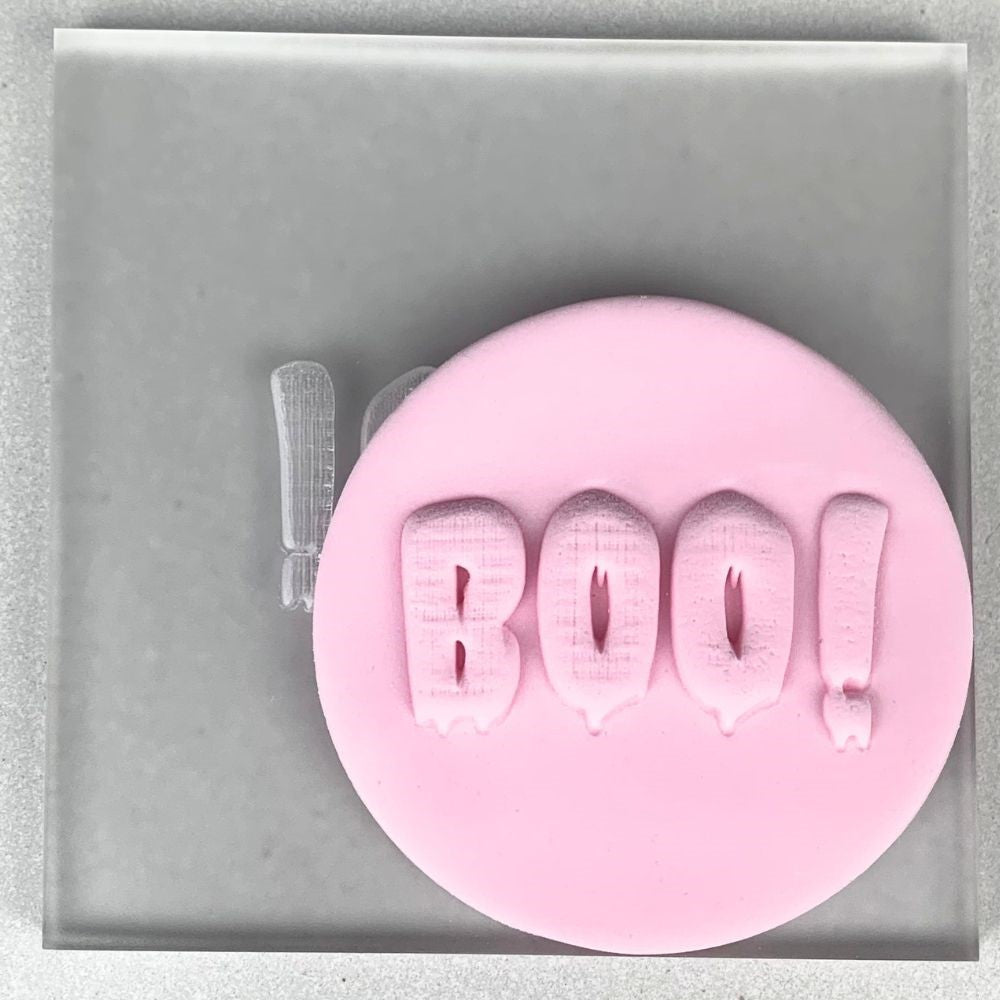 Boo! Halloween Cookie Stamp Fondant Embosser