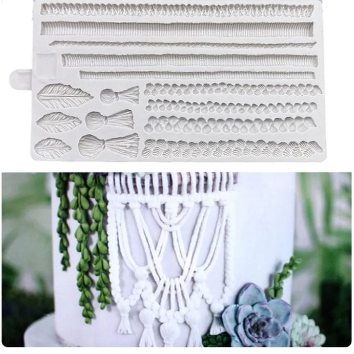 Deluxe Tassel Rope Set Silicone Mould Fondant Cookie Cake Decoration