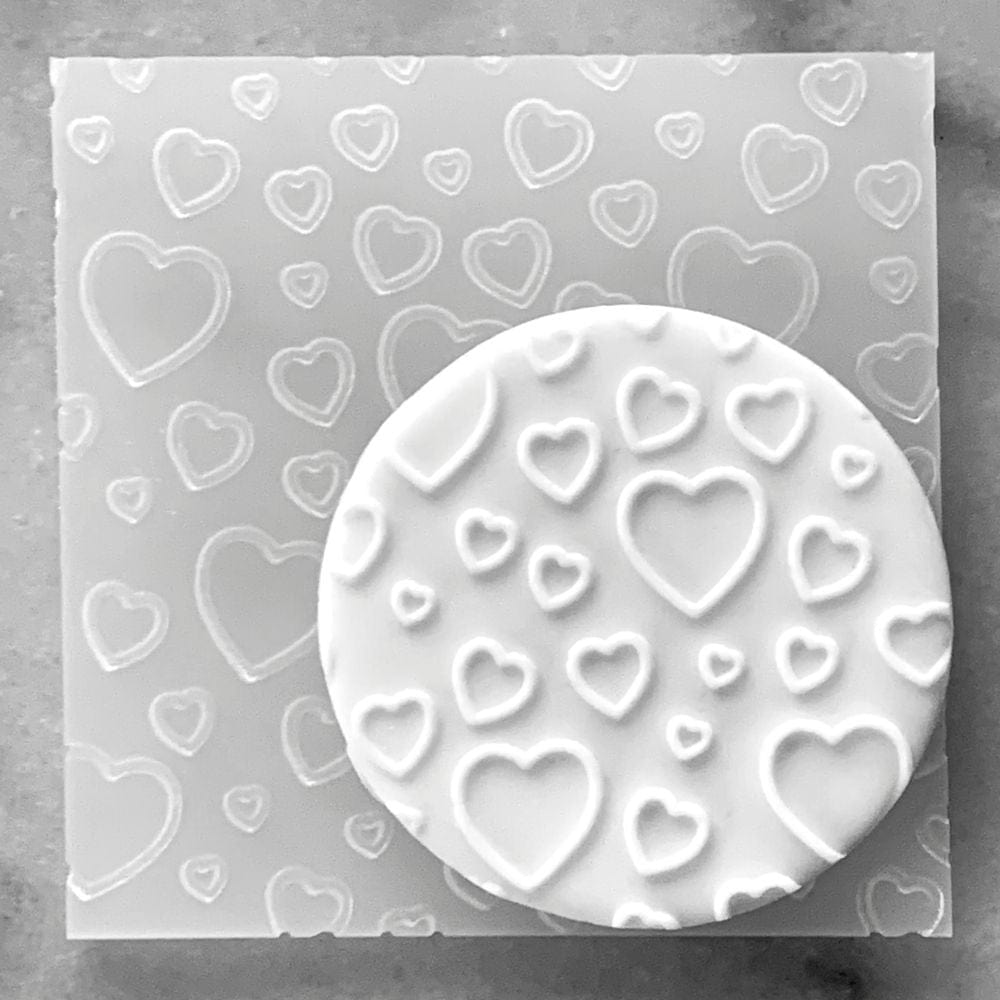 Bubble Hearts Love Cookie Stamp