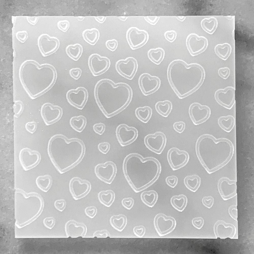 Bubble Hearts Love Cookie Stamp