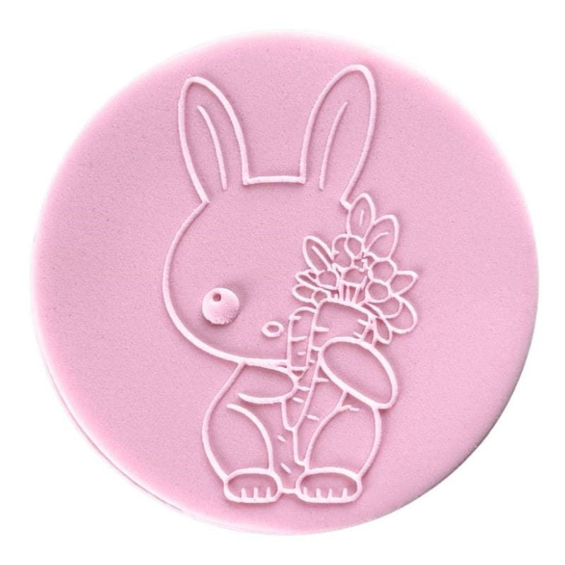 Bunny’s Easter Bouquet fondant cookie embosser