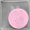 Easter bunny floral embossed cookie stamp