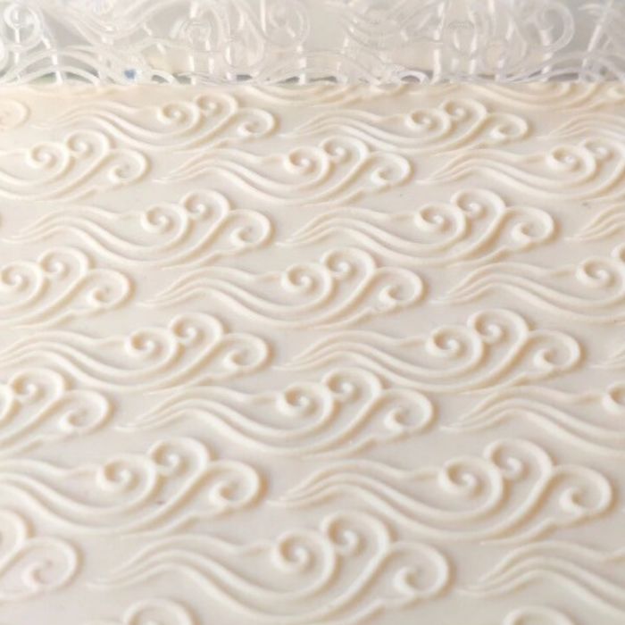 Cascading Current Pattern Embossed Rolling Pin Engraved Cookie