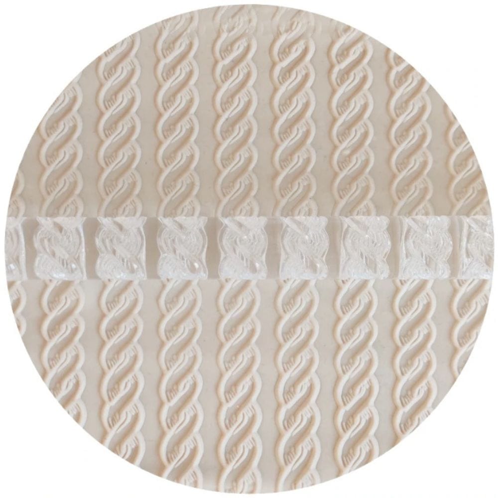 Chain Braid Pattern Embossed Rolling Pin Engraved Textured Decorative