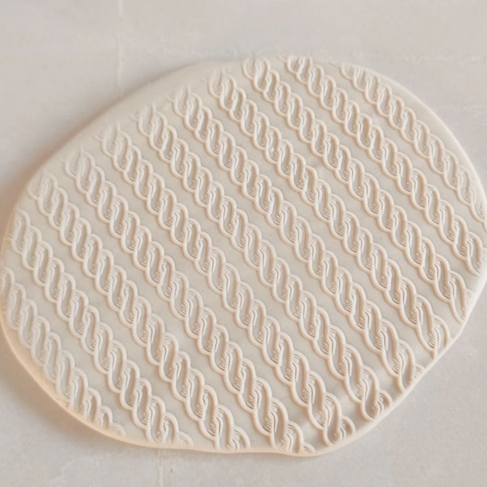 Chain Braid Pattern Embossed Rolling Pin Engraved Textured Decorative
