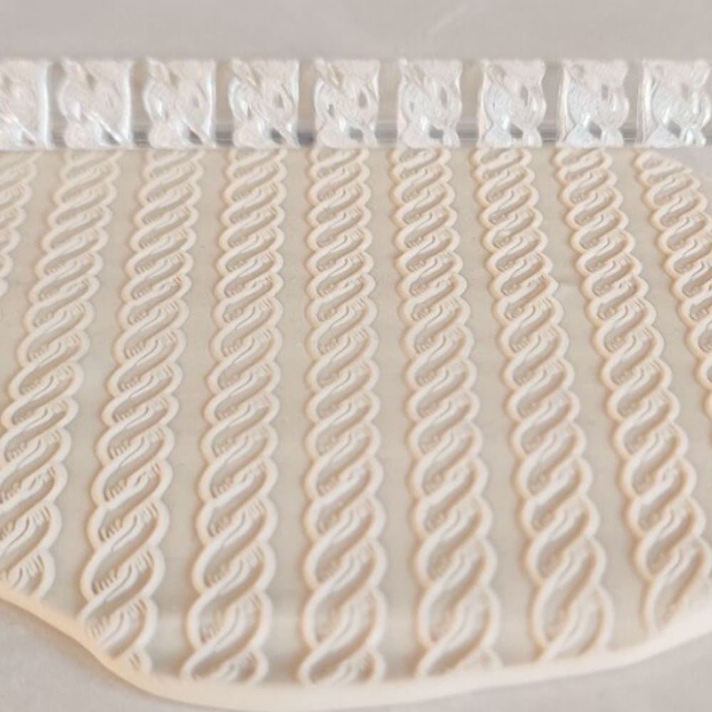 Chain Braid Pattern Embossed Rolling Pin Engraved Textured Decorative