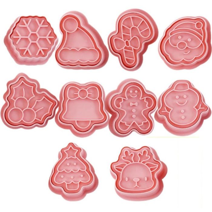 Christmas Cookie Cutters For Sugar Cookies Set Of 10