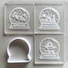 Load image into Gallery viewer, Christmas Snow Globe Fondant Embosser &amp; Cookie Cutter Set