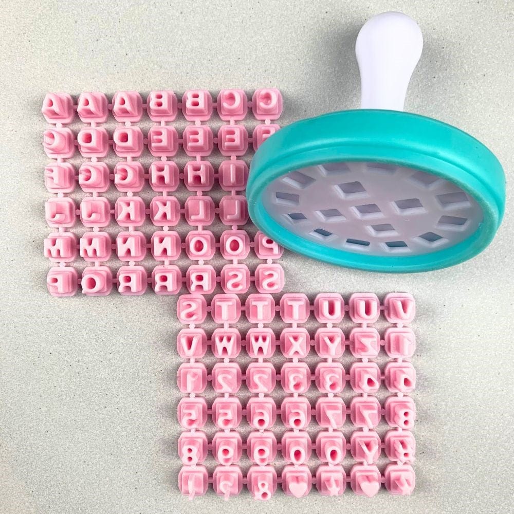 Circle Alphabet Cookie Font Letter Press Set