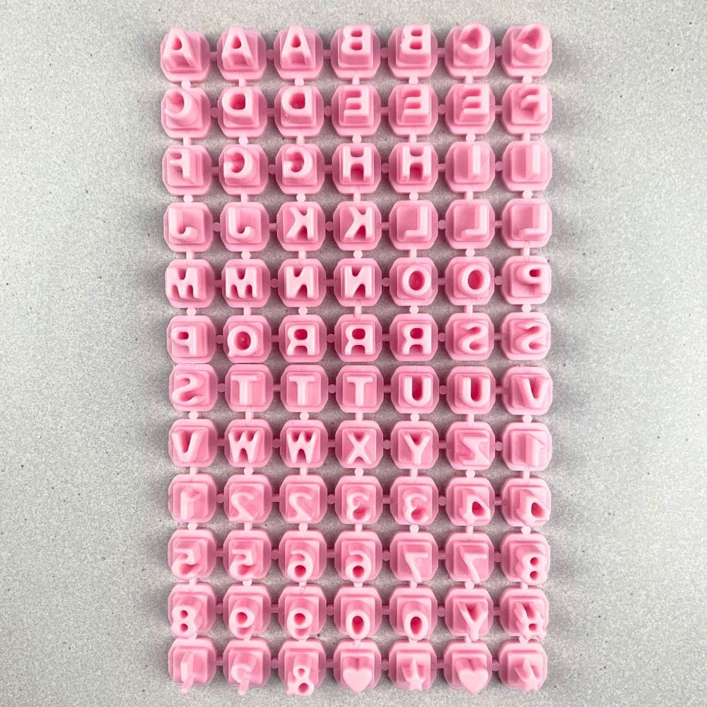 Circle Alphabet Cookie Font Letter Press Set