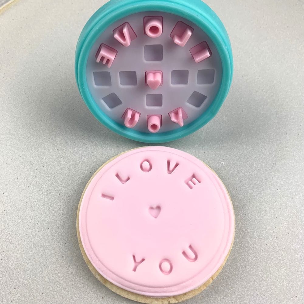 Circle Alphabet Cookie Font Letter Press Set
