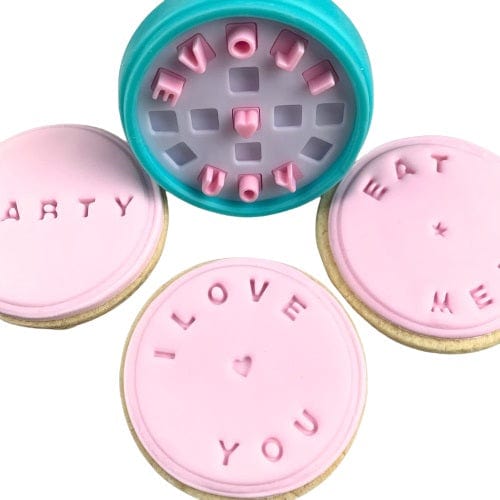 Circle Alphabet Cookie Font Letter Press Set