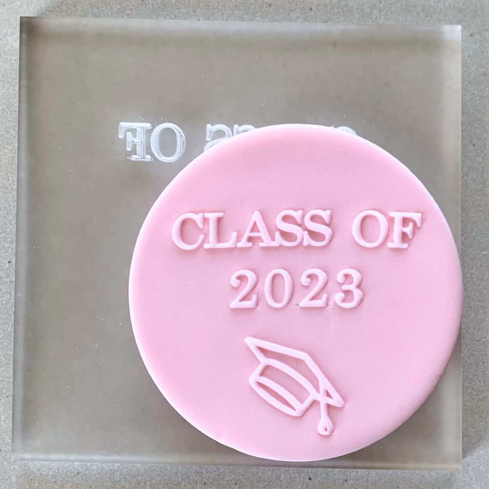Class of 2023 Graduation Hat Cookie Stamp Fondant Embosser School