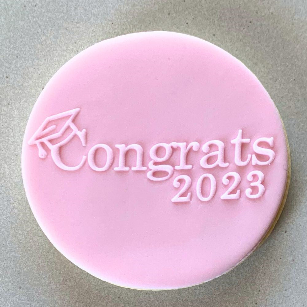 Congrats 2023 Graduation Cookie Stamp Fondant Embosser School