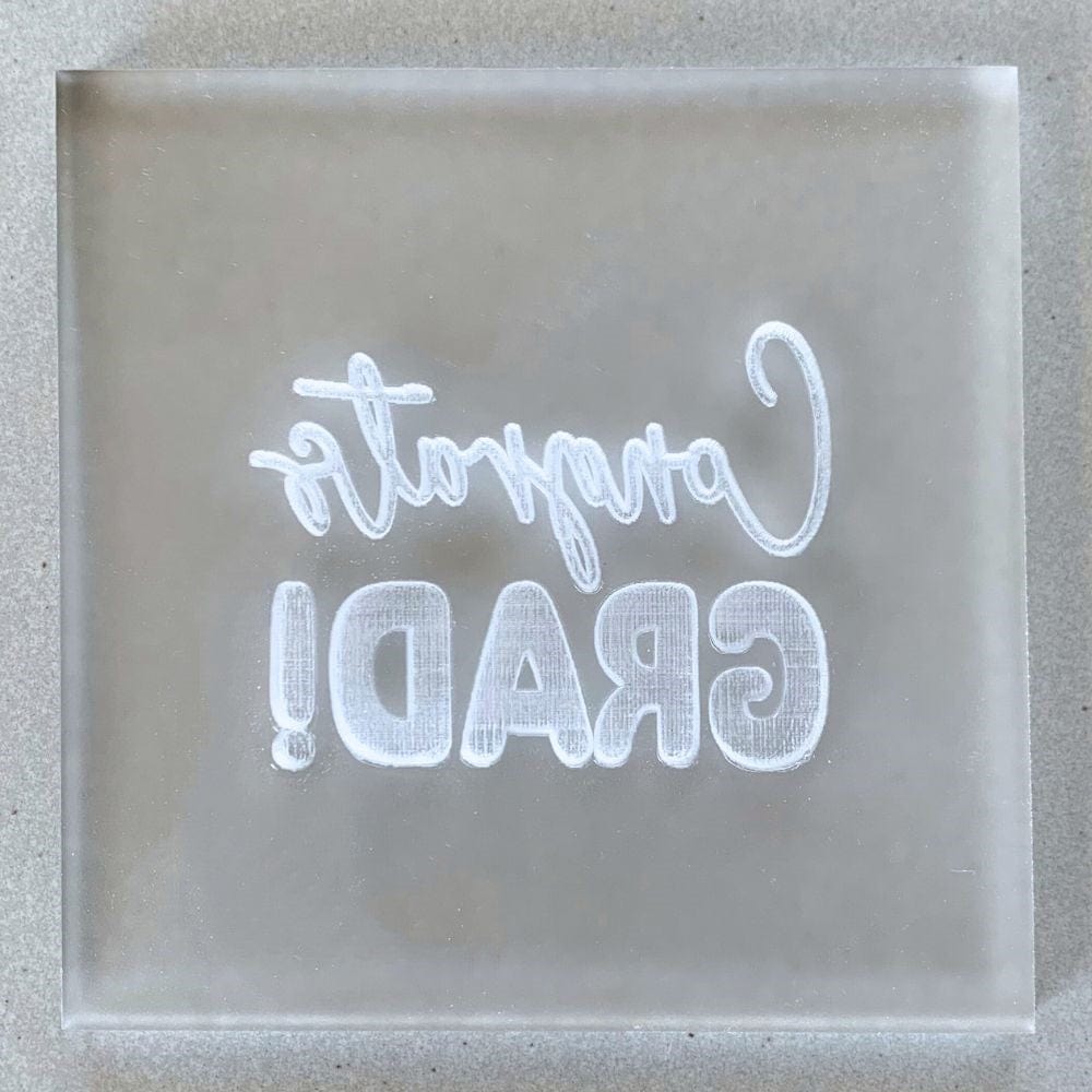 Congrats Grad Graduation Cookie Stamp Fondant Embosser School