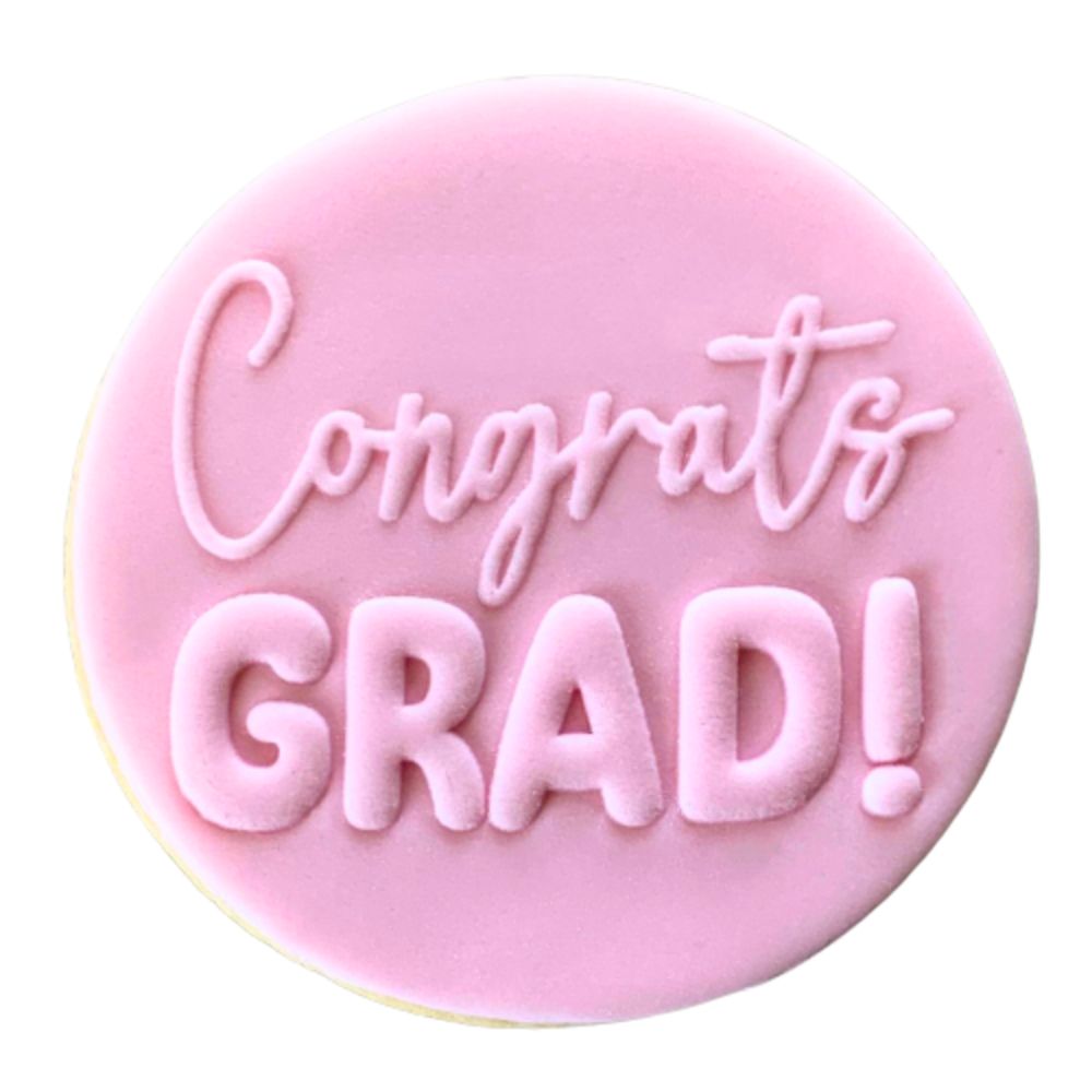 Congrats Grad Graduation Cookie Stamp Fondant Embosser School