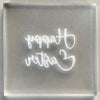 Cursive Happy Easter Cookie Stamp Fondant Embosser