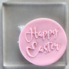 Cursive Happy Easter Cookie Stamp Fondant Embosser