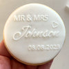 Custom acrylic embosser cookie with raised fondant design