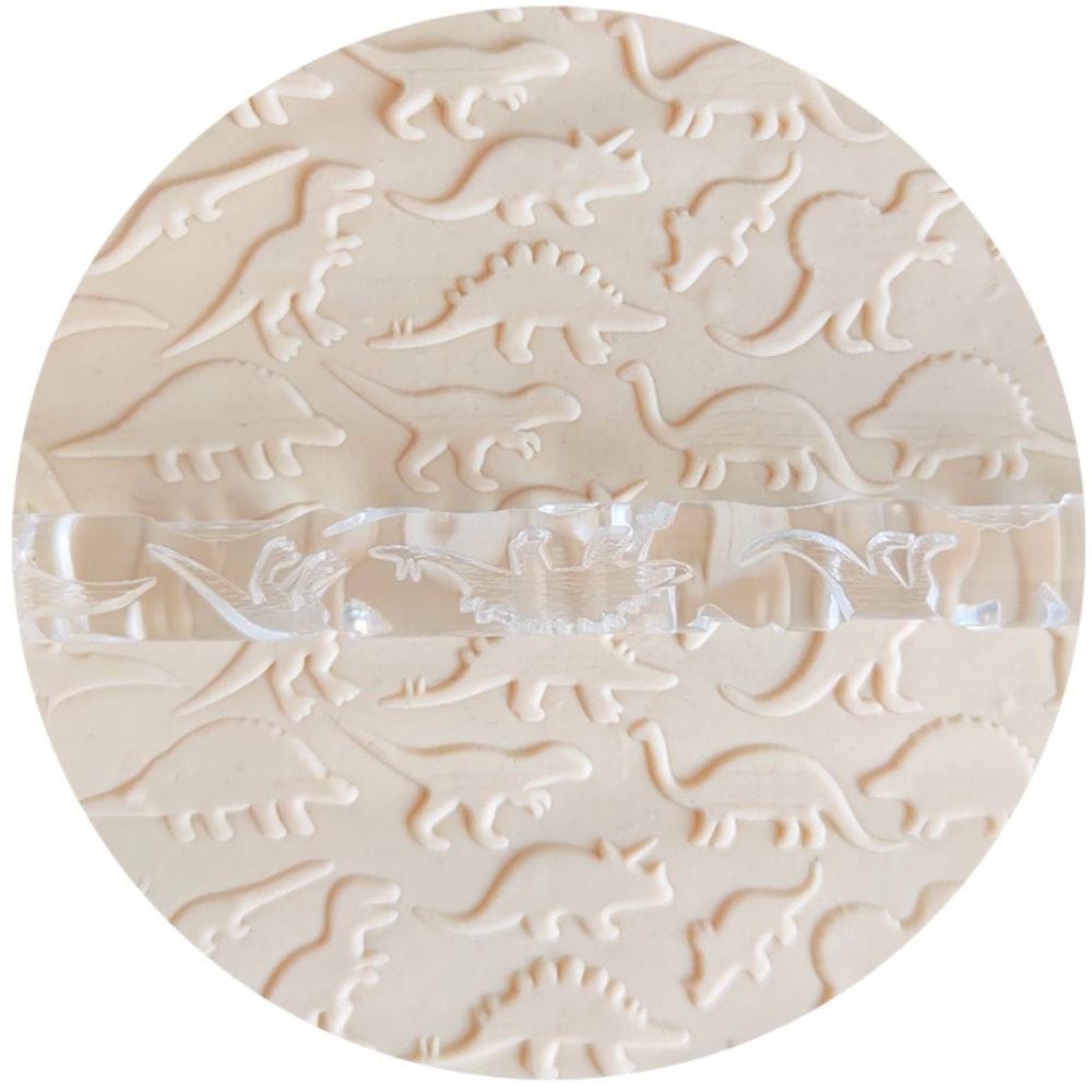 Dinosaur Large Embossed Rolling Pin Engraved Cookie Baking Decorative