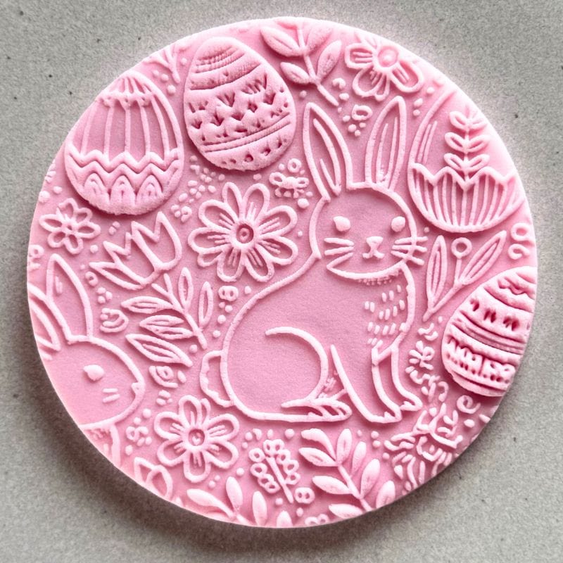 Easter Springtime fondant cookie decoration