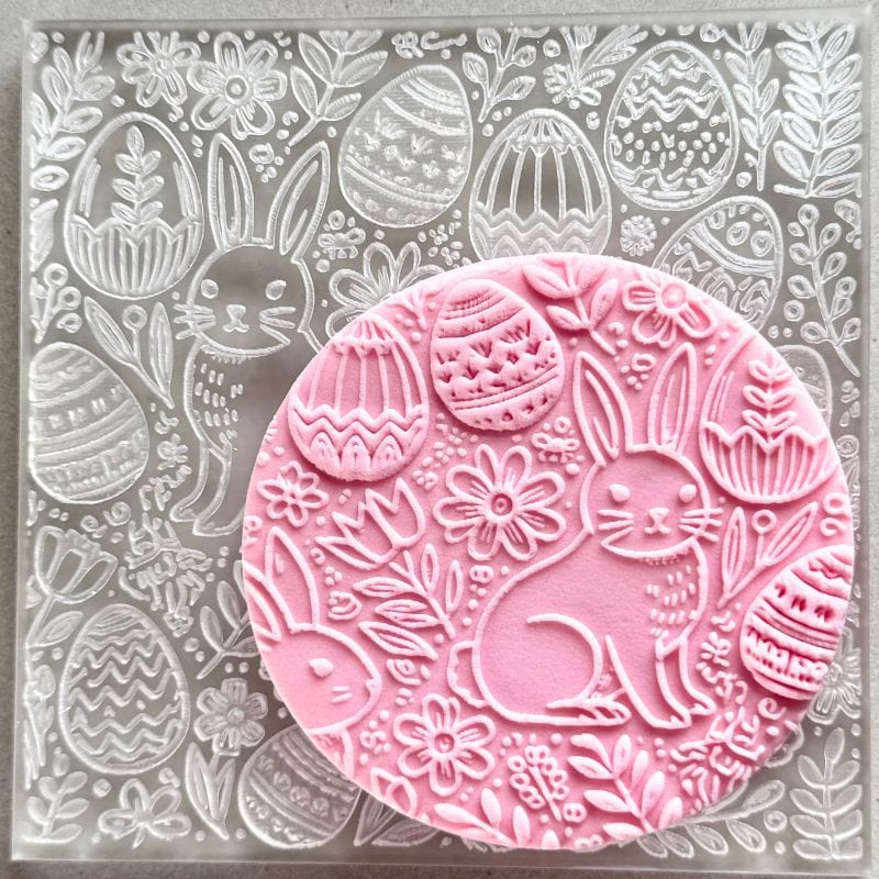Easter Meadow fondant cookie embosser Stamp