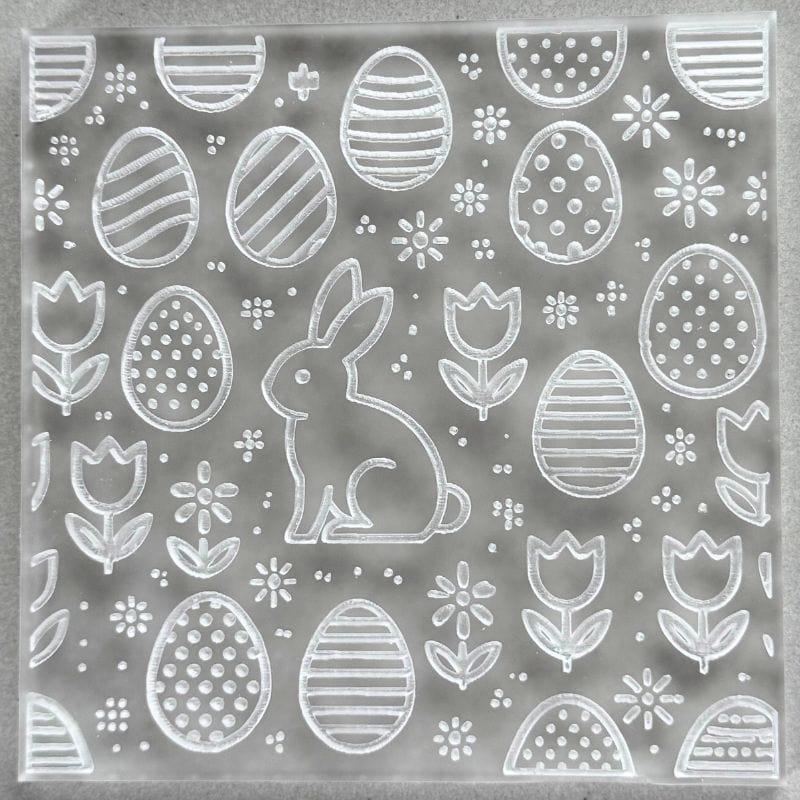 Easter egg and rabbit fondant decoration