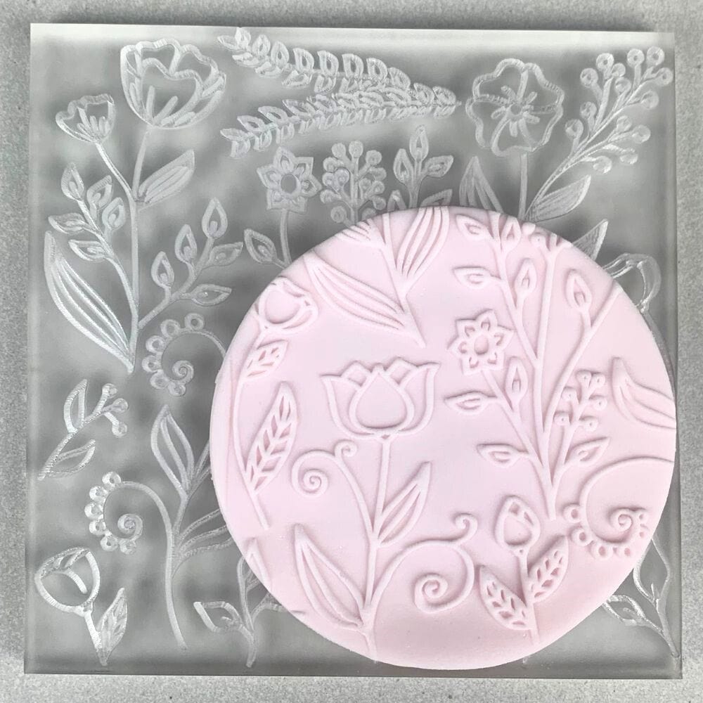 Elegant Bloom Cookie Stamp Fondant Embosser