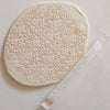 Close-up of Acrylic Embossed Rolling Pin with Clockwork Gears Engineer Design | Ideal for Fondant Details