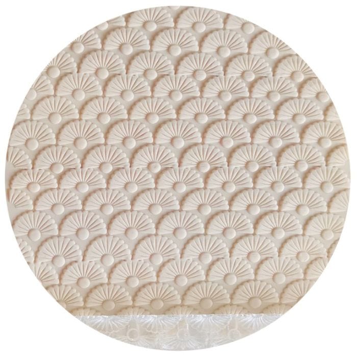 Acrylic Embossed Rolling Pin - Fan Design | Perfect for Fondant Cookies