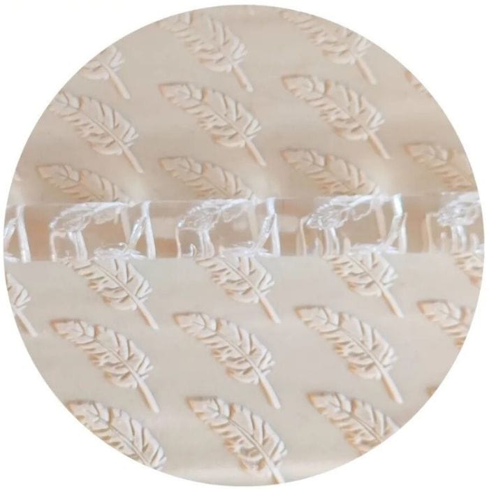 Acrylic Embossed Rolling Pin - Feather Design | Perfect for Fondant Cookies