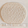Close-up of Acrylic Embossed Rolling Pin with Festive Christmas Pattern Design | Ideal for Fondant Details