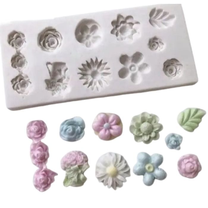 Floral Flower Mould Set For Fondant Cakes Cookies Desserts