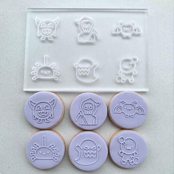 Ghoul Squad Halloween Cookie Stamp Fondant Embosser Set