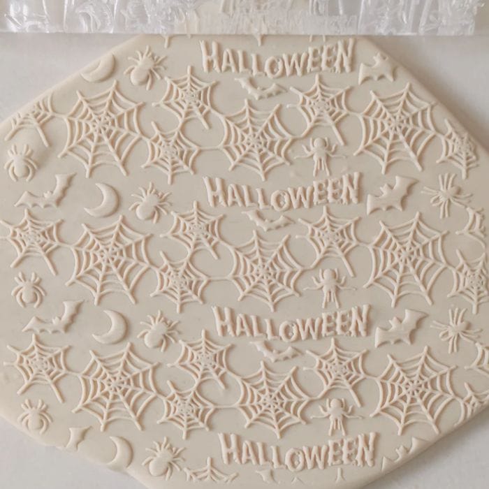 Halloween Spider Web Embossed Rolling Pin Engraved Cookie Baking