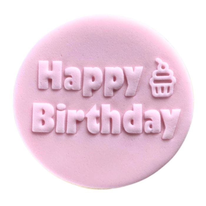Happy Birthday Cupcake Cookie Stamp