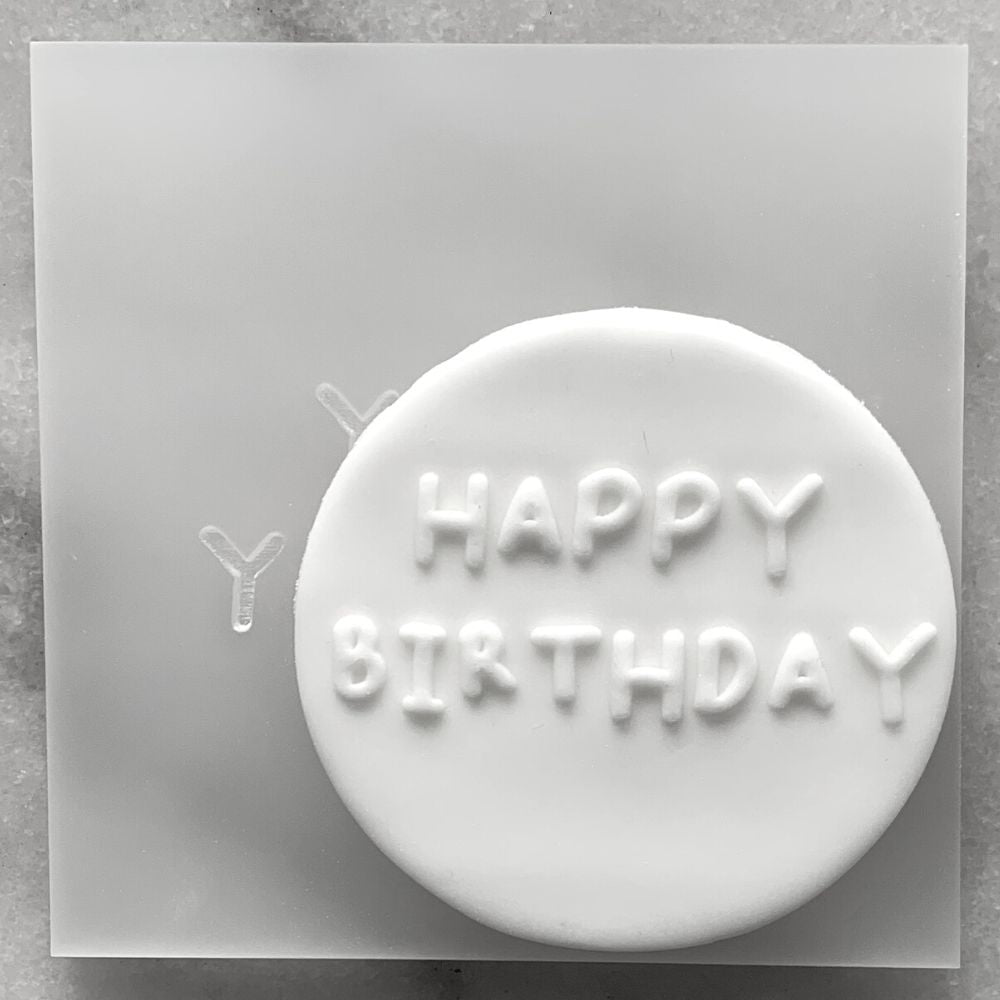 Happy Birthday Fun Cookie Stamp Fondant Embosser