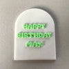 Personalised Bubbly Happy Birthday Acrylic Debosser Cookie Stamp