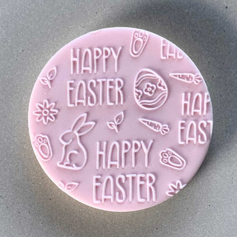 Happy Easter Cookie Stamp Fondant Embosser