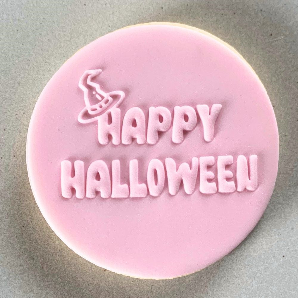 Happy Halloween Witch's Hat Cookie Stamp