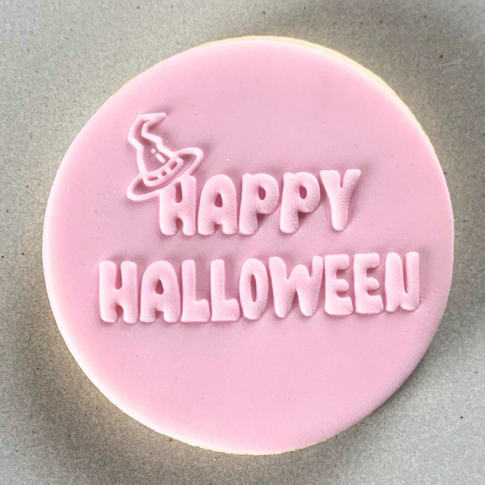 Happy Halloween Cookie Stamp Fondant Embosser Background