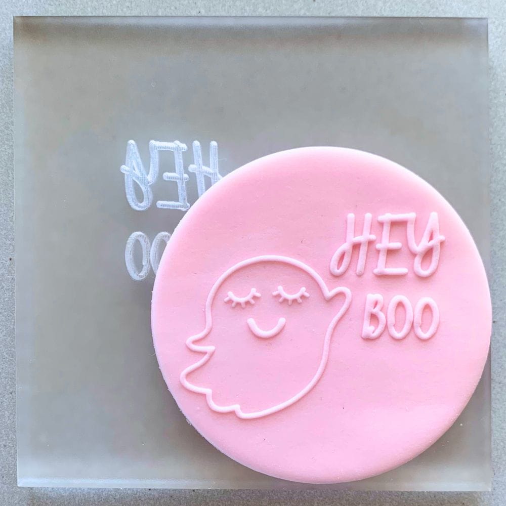 Hey Boo Halloween Cookie Stamp