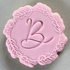Close-up of Leafy Wreath Embossed Cookie Design - Cookie Stamp & Cutter Set