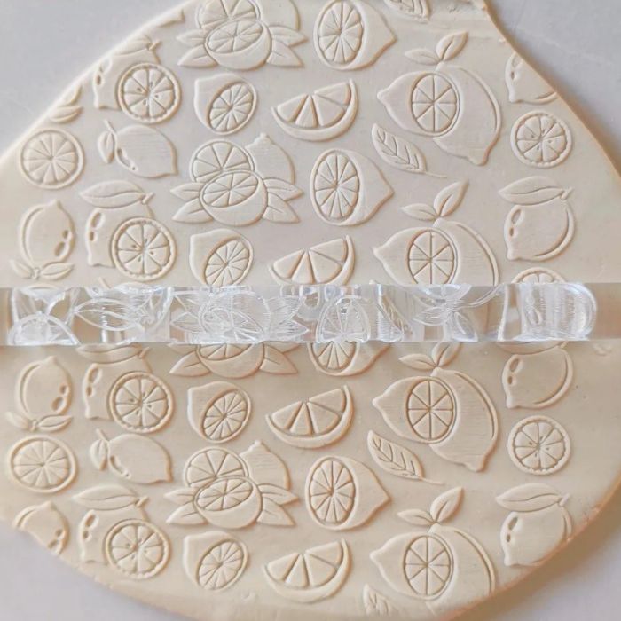 Lemon Embossed Rolling Pin Engraved Cookie Baking Pattern