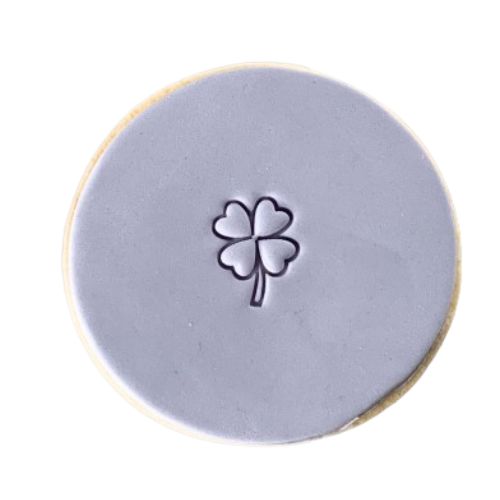 Lucky 4 Leaf Clover Fondant Cookie Mini Stamp