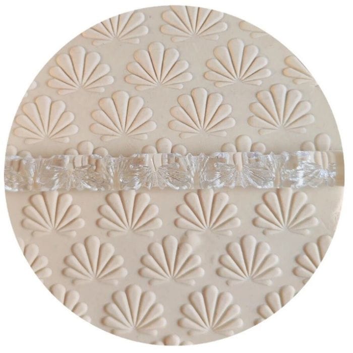 Acrylic Embossed Rolling Pin - Magic Shell Design | Perfect for Fondant Cookies