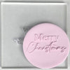 Acrylic fondant debosser with Merry Christmas design