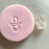 mini baby dummy pacifier cookie stamp with fondant decoration
